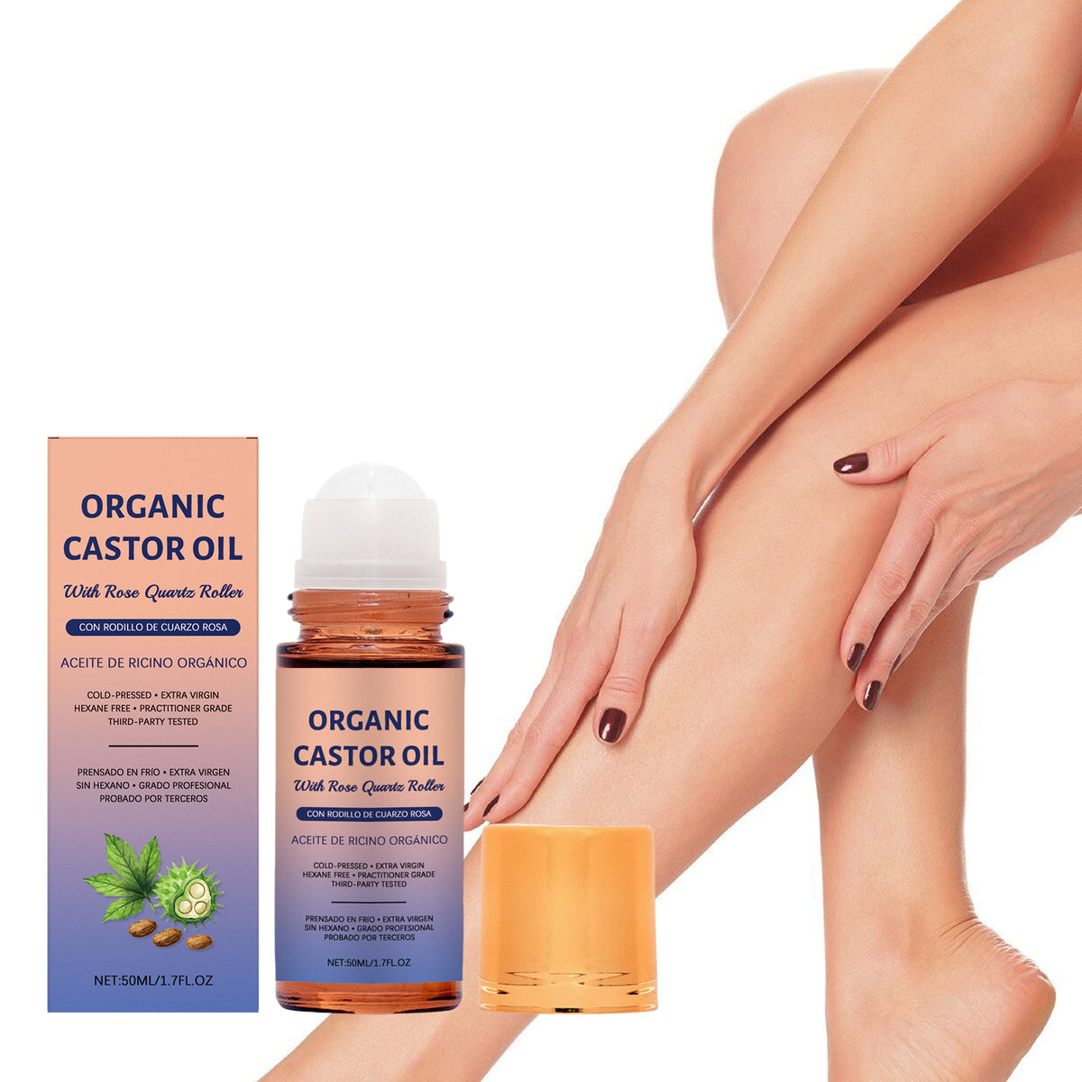 Castor Oil Massage Roller - 50ml