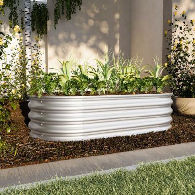 4x2x1ft Galvanized Raised Garden Bed Kit - Rust-Resistant Outdoor Planter