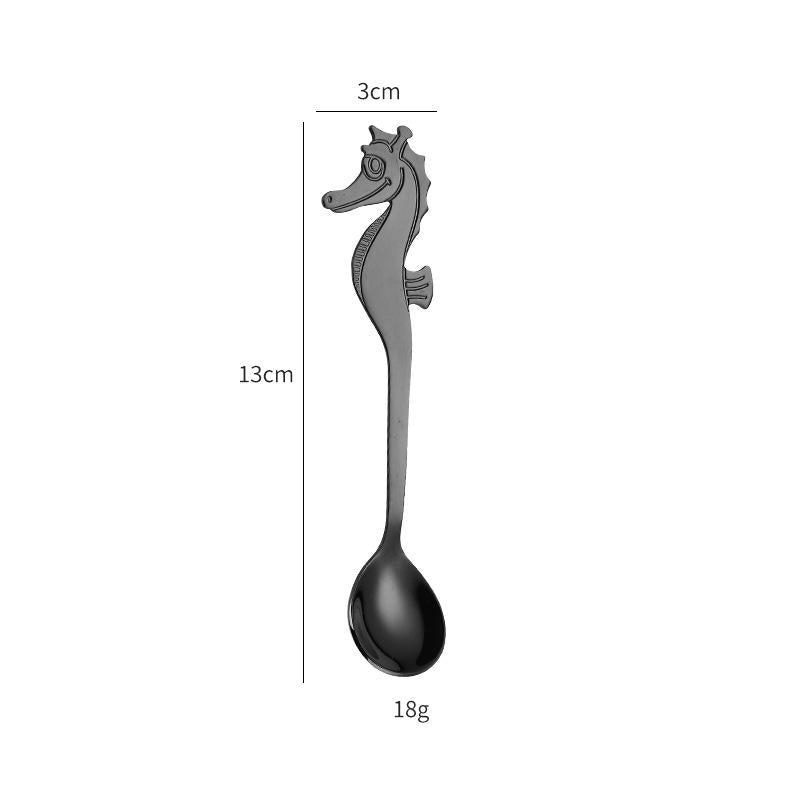 Stainless Steel Seahorse Coffee Spoon - Elegant Kitchen Utensil