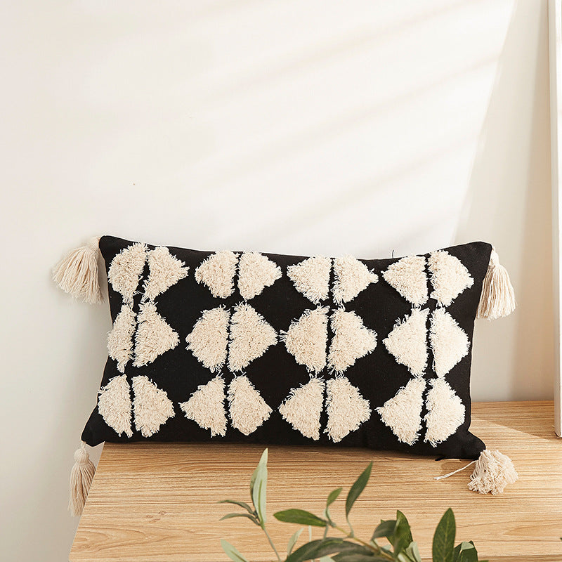 Rectangular Living Room Sofa Pillow Cover Lumbar Support Cushion Nordic Style