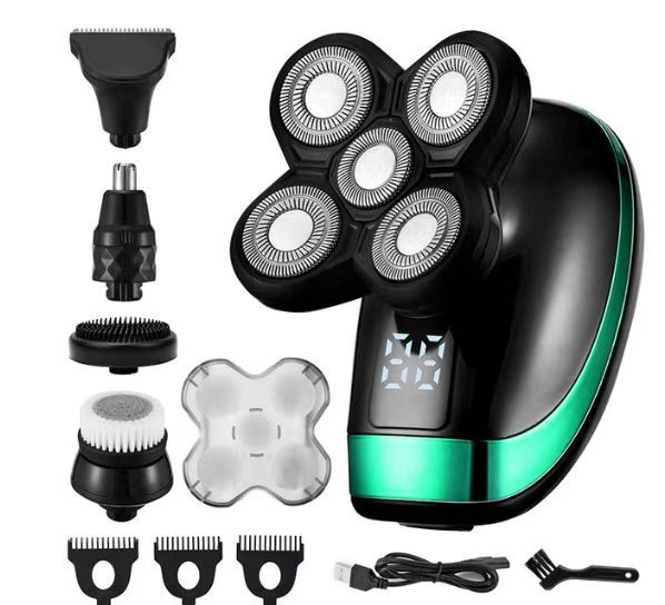 5-in-1 Electric Shaver for Men, 4D Floating Head, Rechargeable