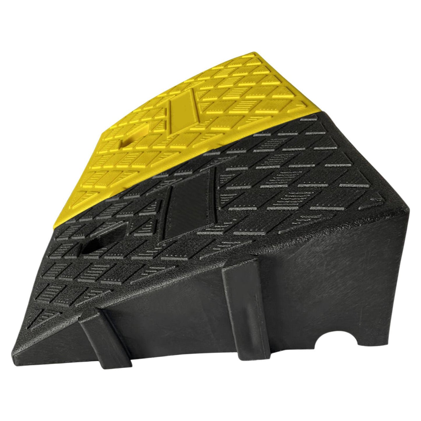 Yellow Curb Ramp Pair for Driveway and Vehicle Access - Heavy Duty PVC