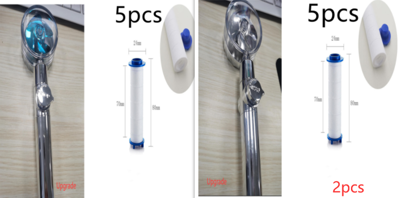 High Pressure Turbo Shower Head with Water Saving Feature & 360° Fan Extension