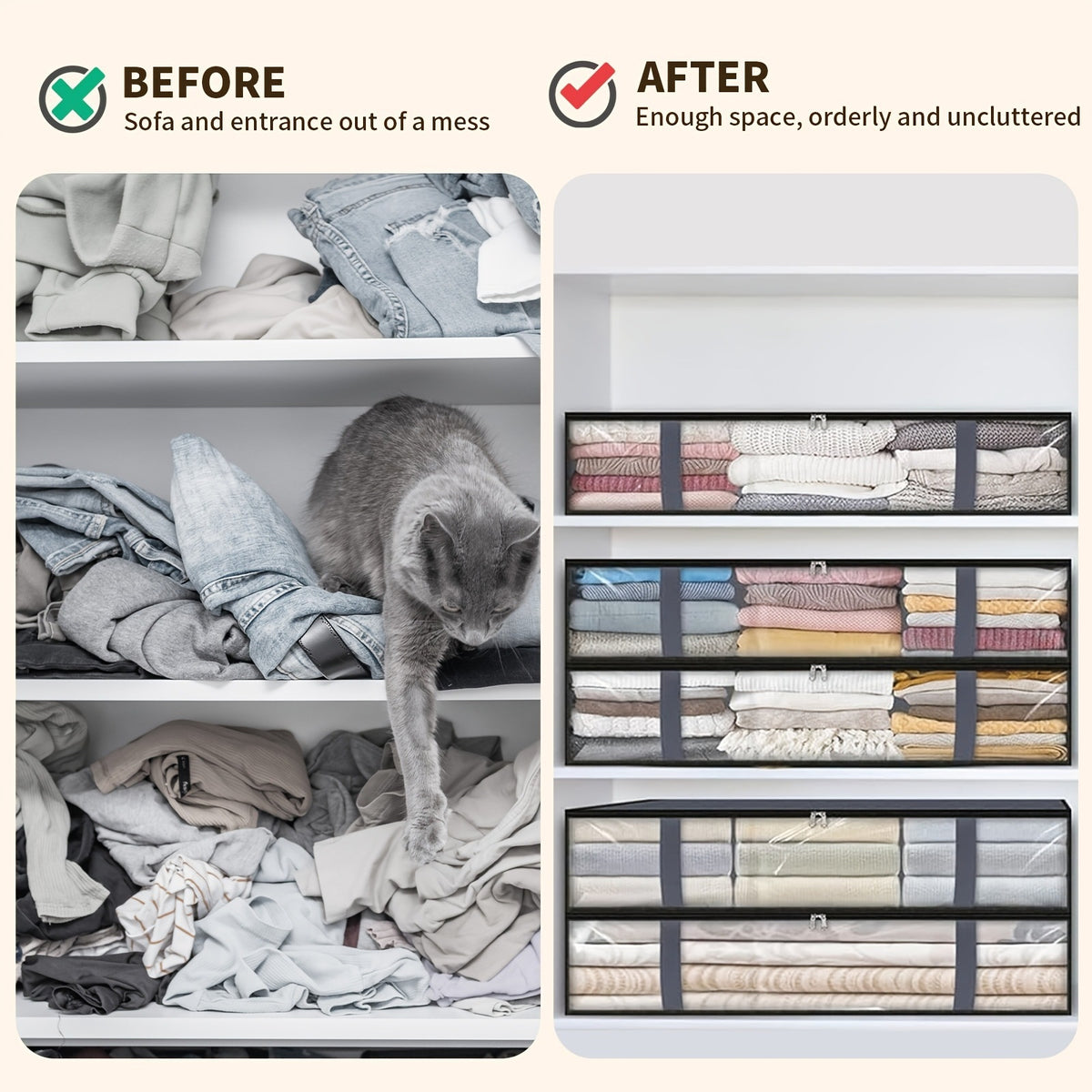Foldable Large Capacity Moisture-Proof Clothes and Quilt Storage Bag
