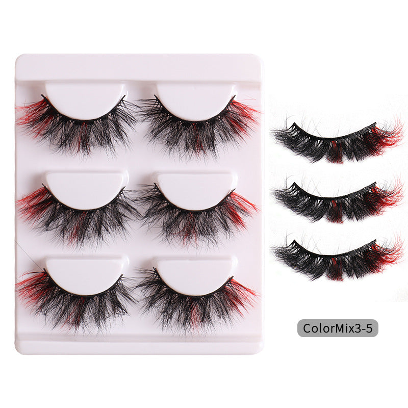 High Color Fried Curly False Eyelashes - Thick, Natural-Look Style