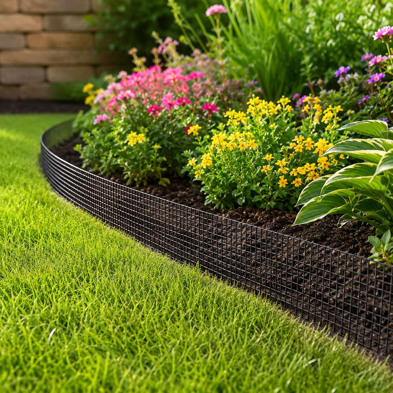 Black Metal Mesh Wire Fencing Roll - 48in x 50ft