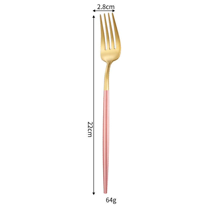 Stainless Steel Dinnerware Set - Thick Portuguese Cutlery, Silver Finish