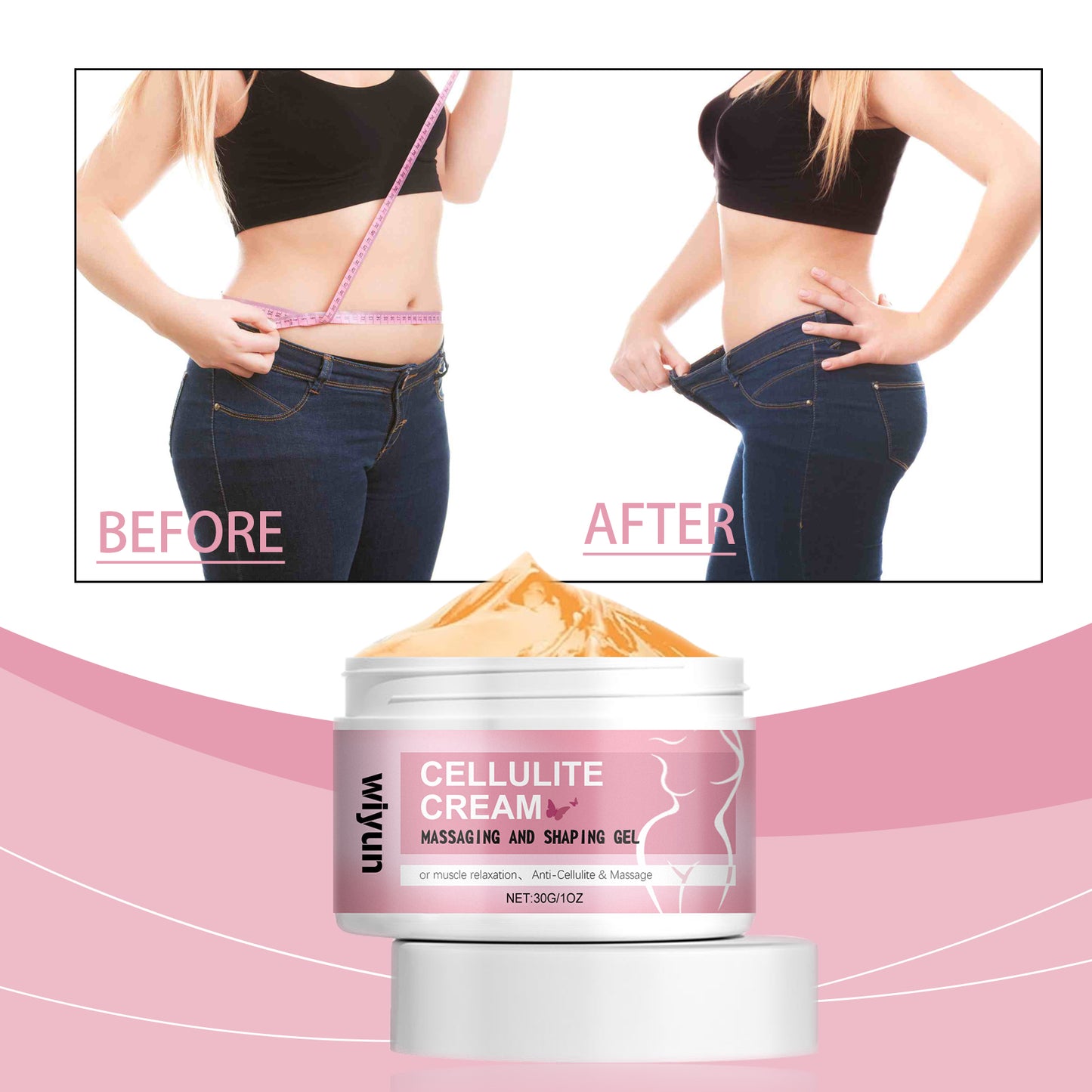 Firming Body Massage Cream with Shea Butter & Ginger - Moisturizing Formula