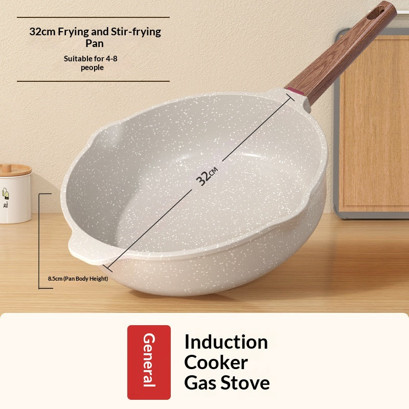 Non-Stick Flat-Bottom Frying Pan for Induction & Gas Stoves - Multiple Sizes