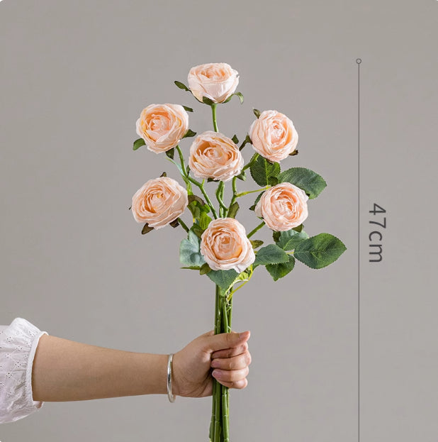 Artificial Rose Flower Decor for Living Room - Fake Flower Bouquet for Home & Garden
