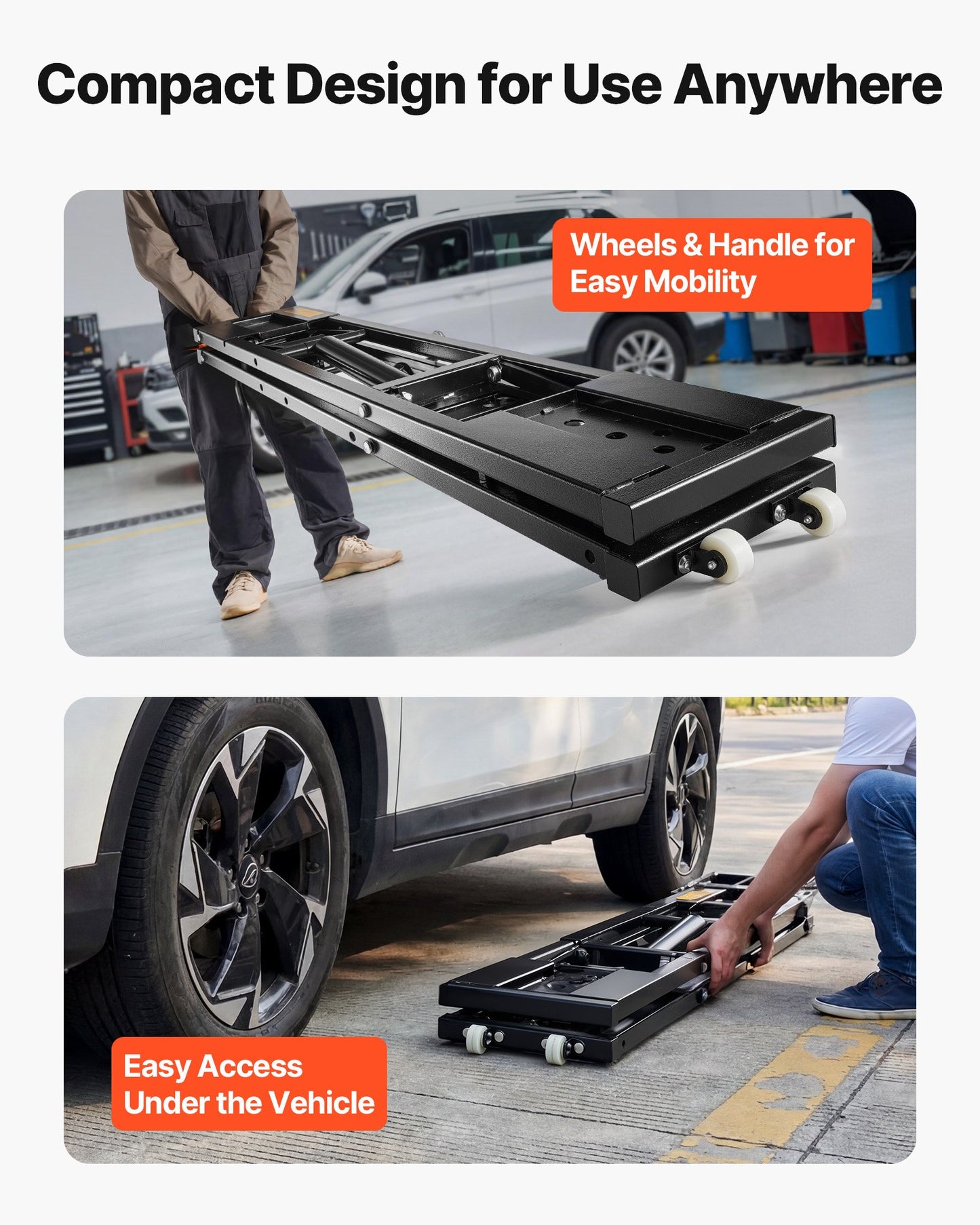 Portable Car Lift 7000 lbs Capacity Heavy Duty Steel Truck Lift with Pneumatic Pump