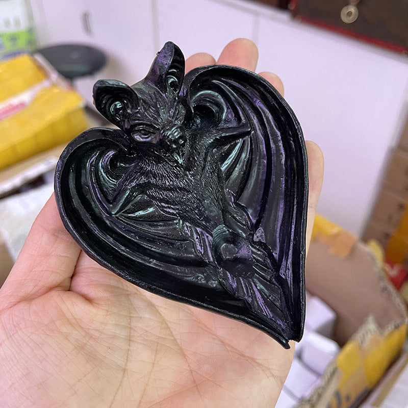 Crystal Ball Resin Base with Vampire Bat Decor - Home & Party Craft Supplies