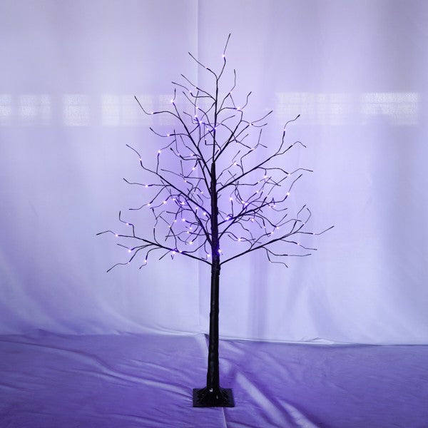 Halloween Ghost Trees Set with Purple LED Lights - 3 Sizes