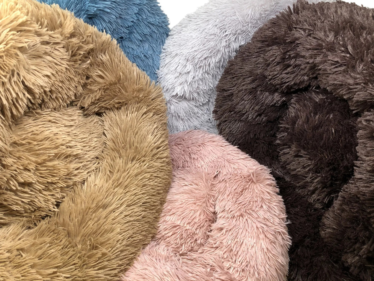 Premium Plush Round Dog Bed - Soft Cozy Pet Bed with Raised Edge