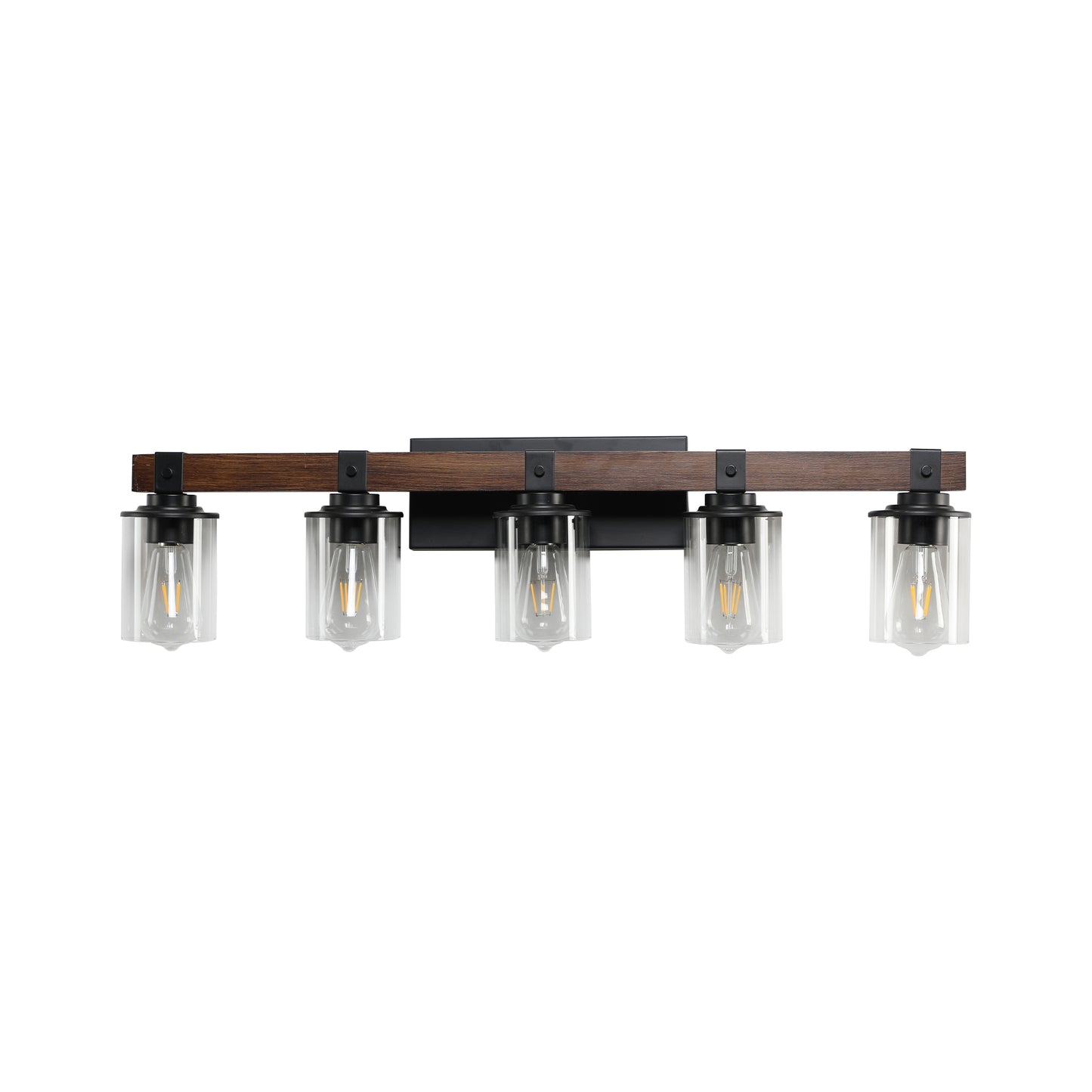 Rustic 5-Light Vanity Light Fixture - Industrial Bathroom Sconce
