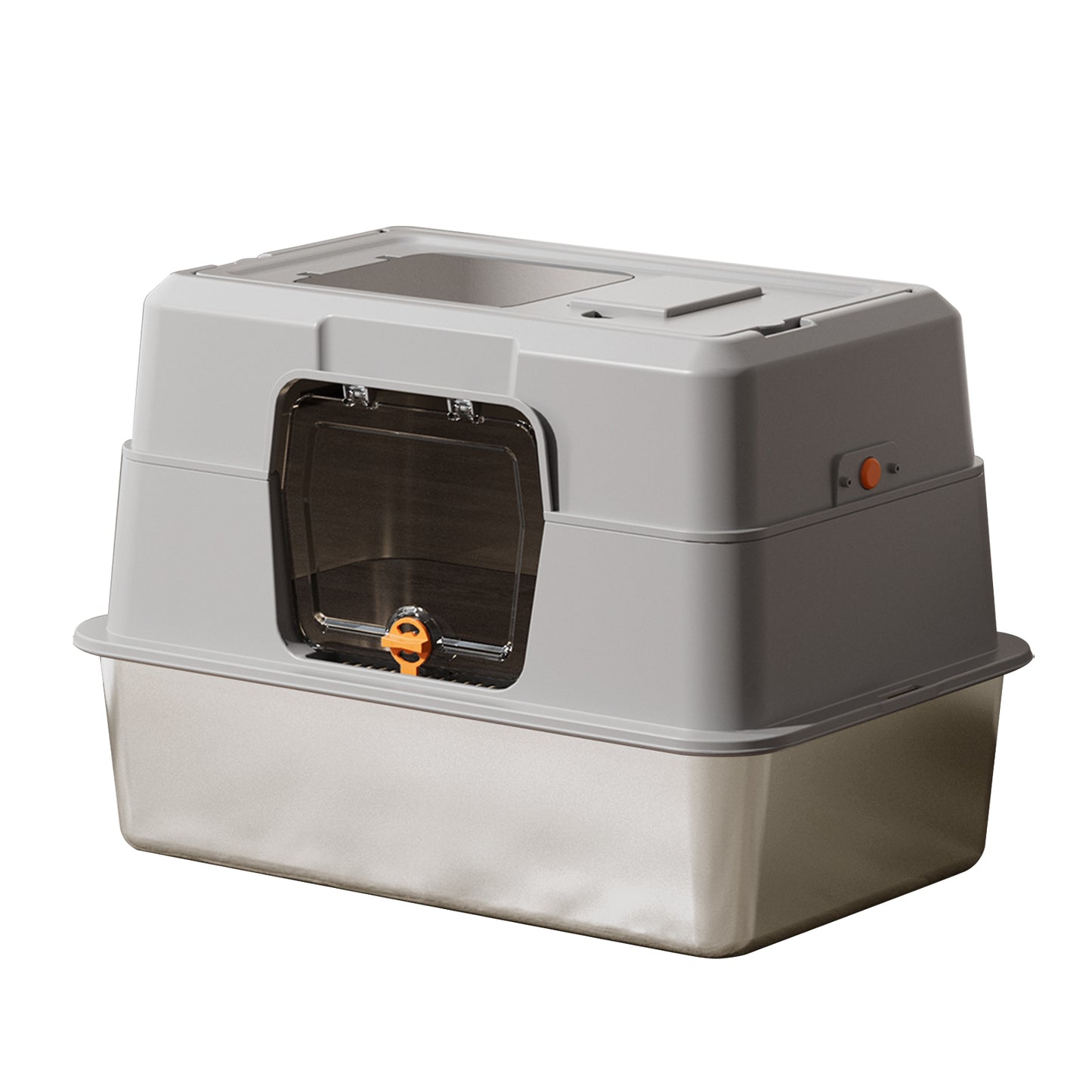 Fully Enclosed Stainless Steel Cat Litter Box with Self Pickup Option