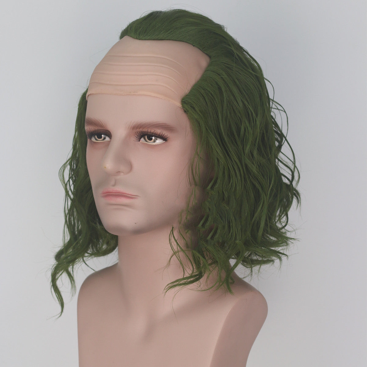 Green Curly Cosplay Wig - Short Anime Character Hair