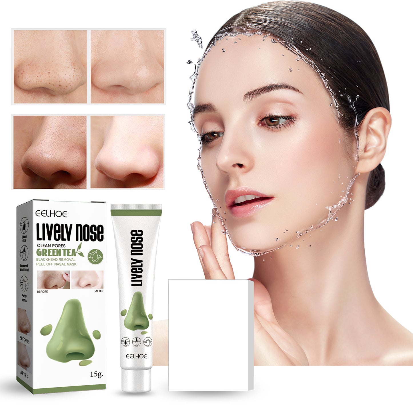 Blackhead Remover Nose Mask with Pore Refining Strips
