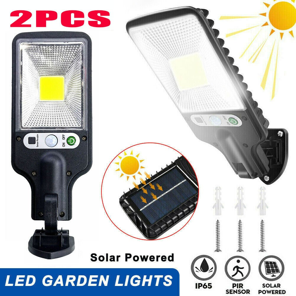 2-Pack Solar Wall Light with Motion Sensor Outdoor Security Lamp