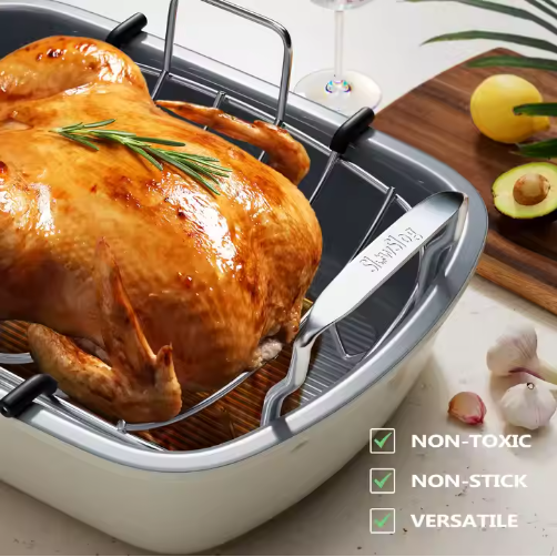 High-Temperature Resistant Chicken Roasting Pan for Baking