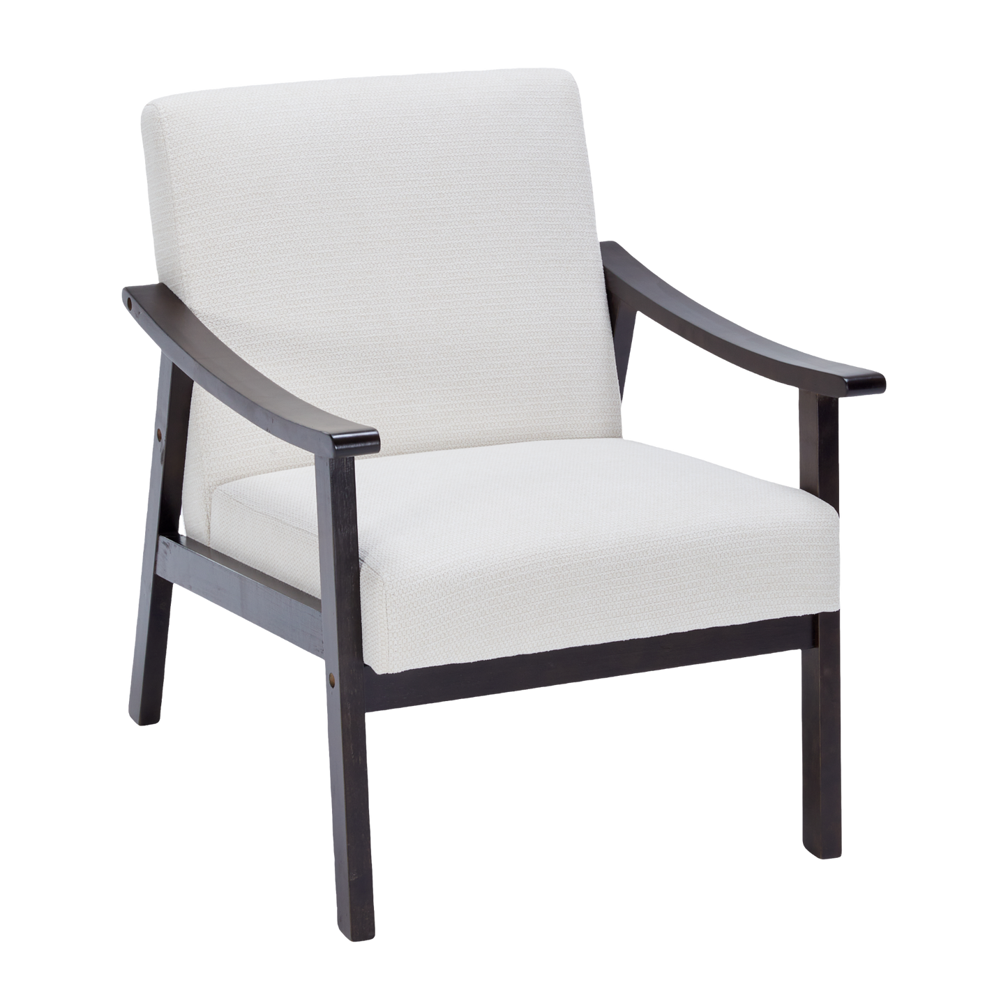 Medieval-Inspired High Back Armchair - Ancient White Upholstered
