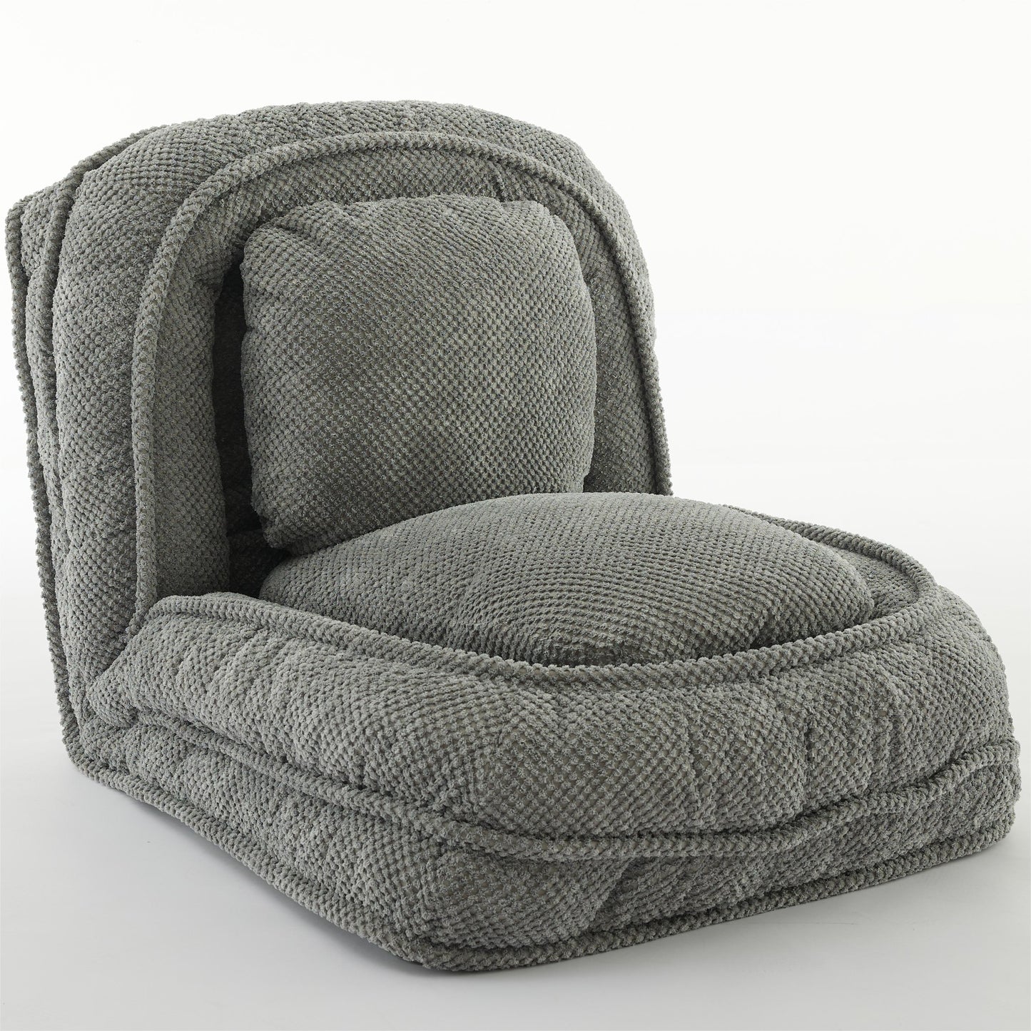 Adjustable Human Dog Bed Lazy Sofa Couch - Space Saving Pet & Baby Lounger, Gray