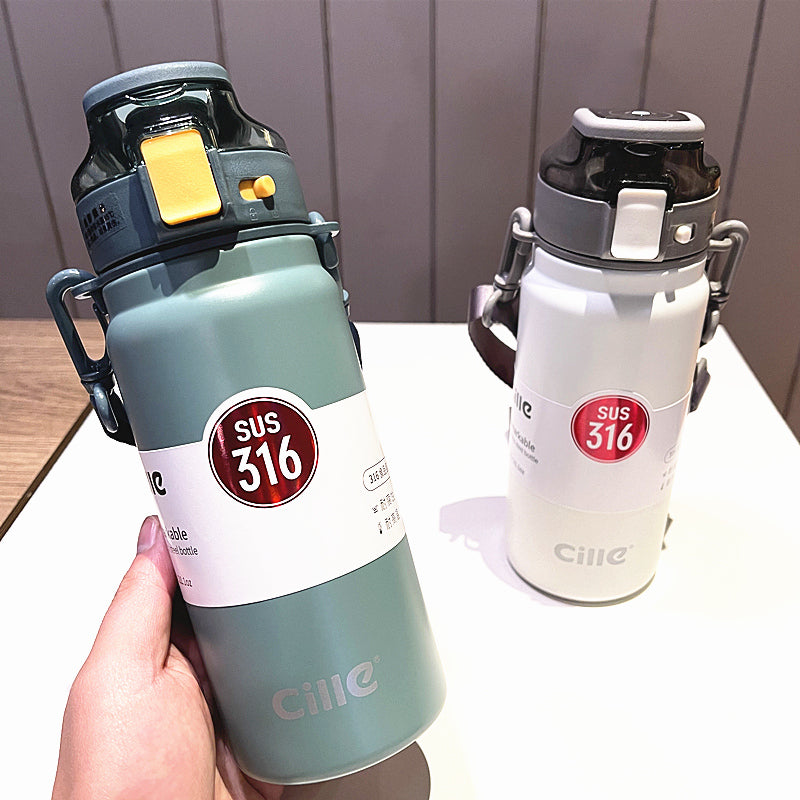 Stainless Steel Portable Outdoor Cup with Straw - Men & Women Travel Drinkware