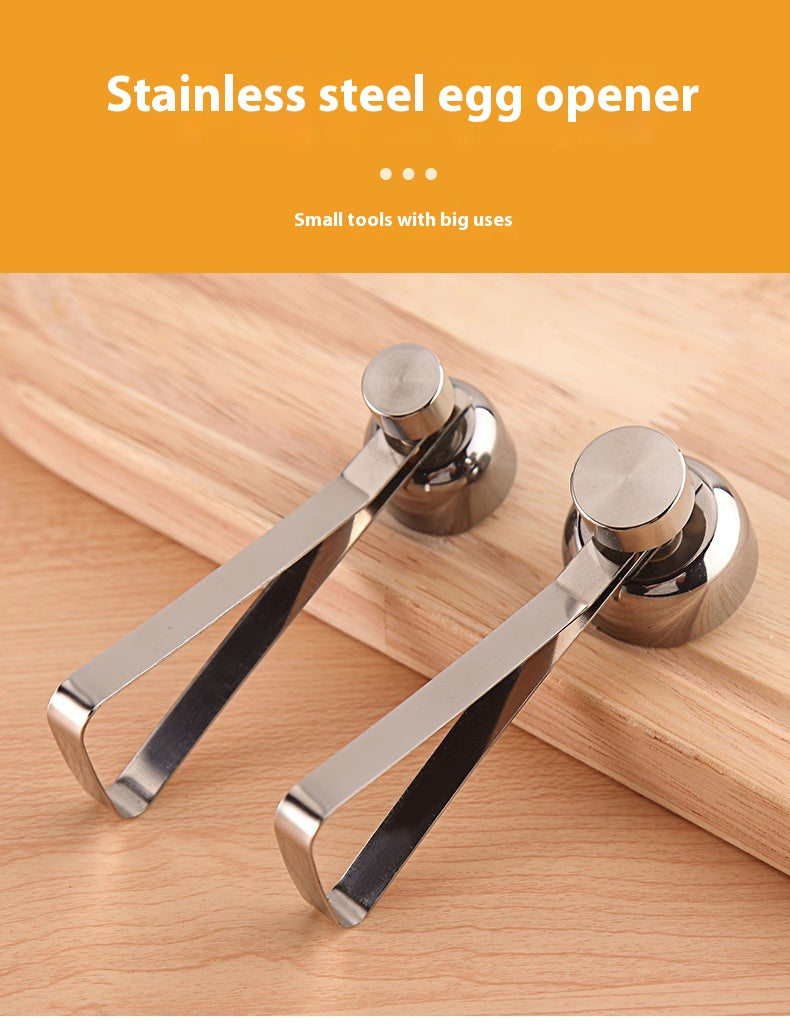 Stainless Steel Egg Knock Tool Set - Large & Small Kitchen Accessories