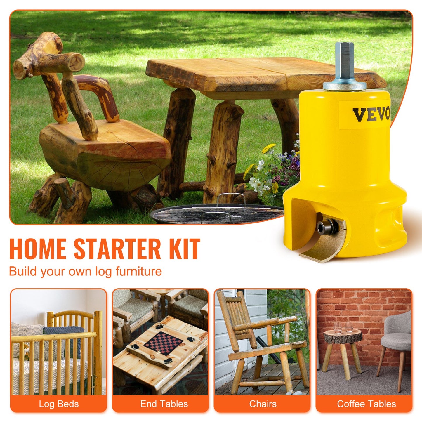 Log Furniture Tenon Cutter Kit - 1
