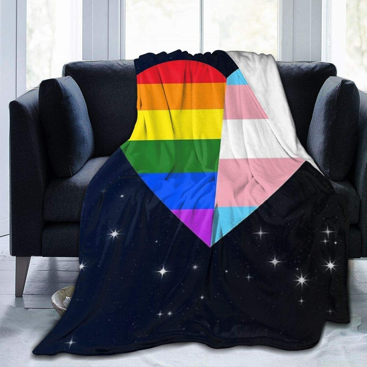 Double-Sided Flannel Sofa Blanket - Warm Modern Home Textiles