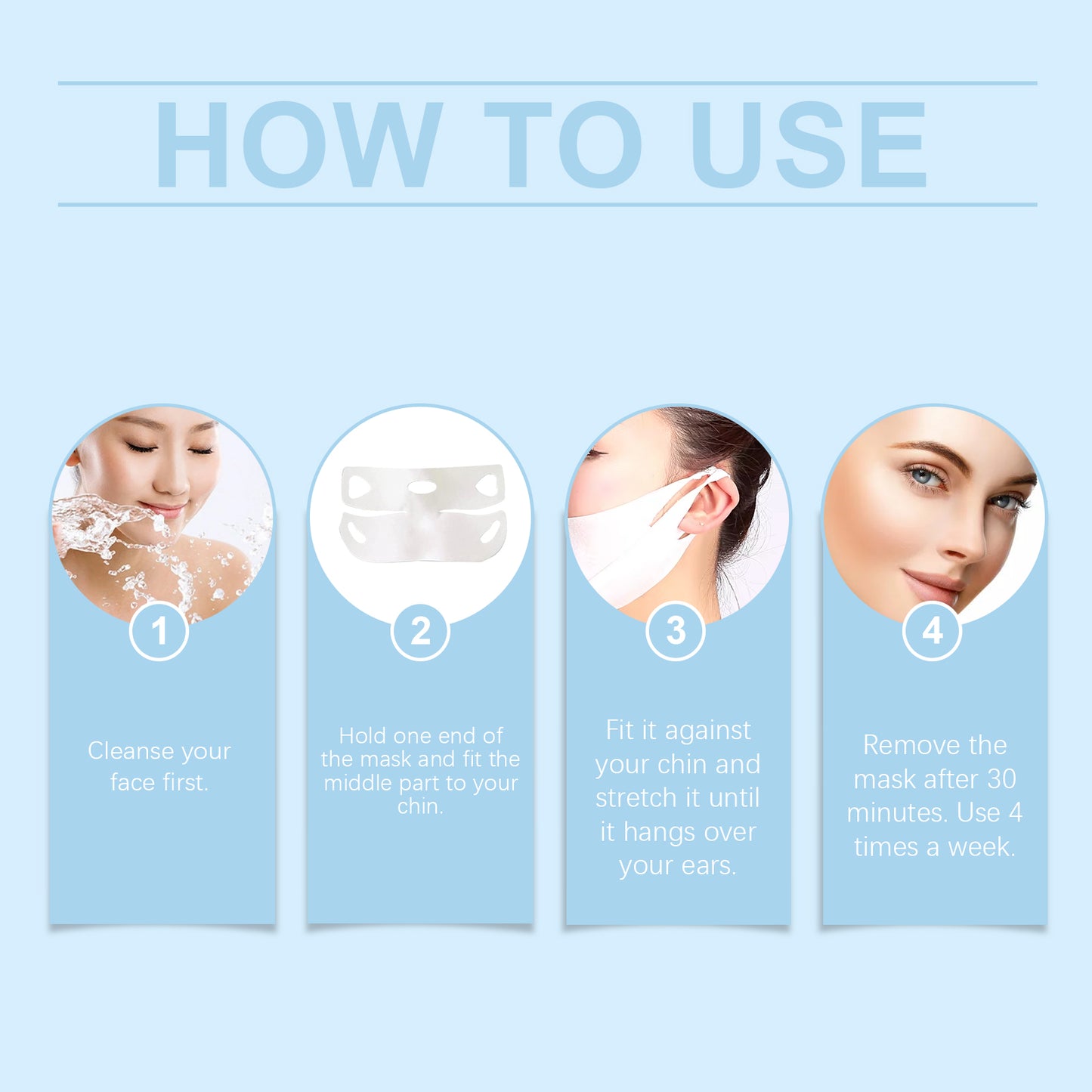 Firming V-Line Chin Mask with Hyaluronic Acid & Collagen - 1 Piece