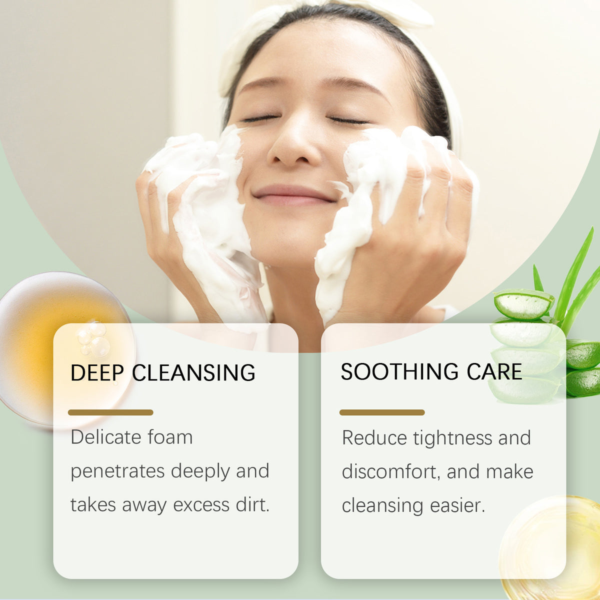 Centella Asiatica Soothing Facial Cleanser 120g - Gentle Skin Care for Sensitive Skin