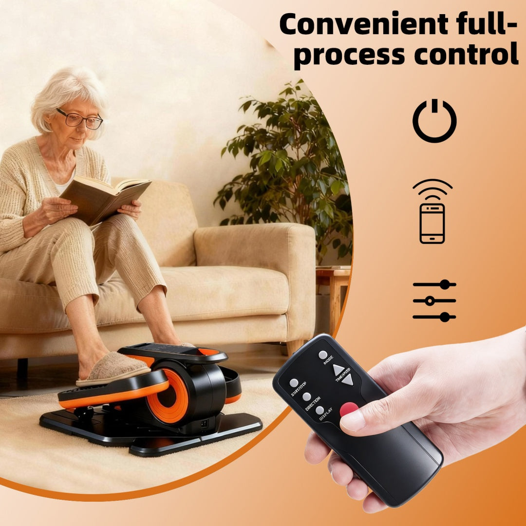 Under-Desk Elliptical Mini Pedal Exerciser with Adjustable Speed and LED Display