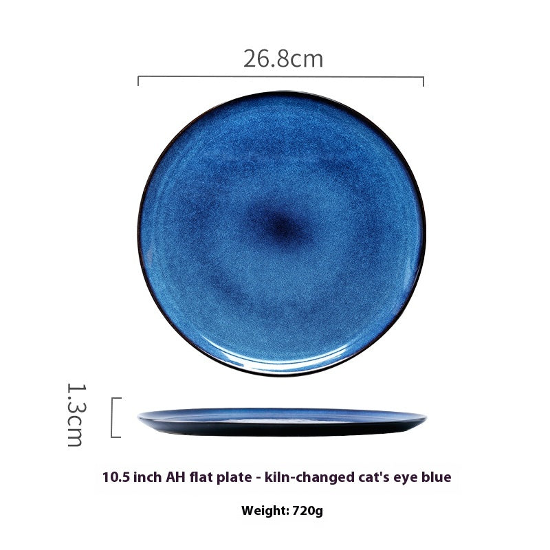 Ceramic Household Plate Set - 8.5 Inch Dinnerware for Kitchen and Dining
