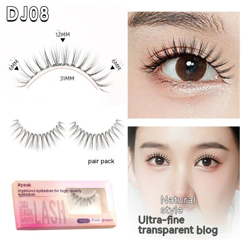 Natural False Eyelashes with Sheer Root - Assorted Styles & Packaging Options