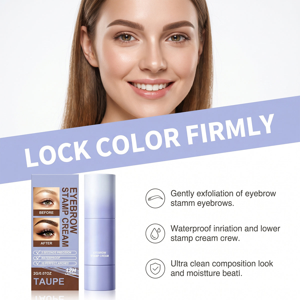Natural 3D Eyebrow Touch-Up Makeup Gel - Brow Styling & Definition