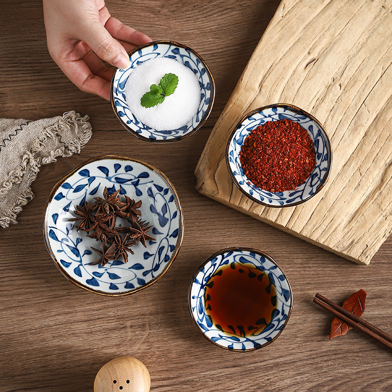 Ceramic Soy Sauce Dipping Dish - Handmade 4-Inch Tableware for Condiments