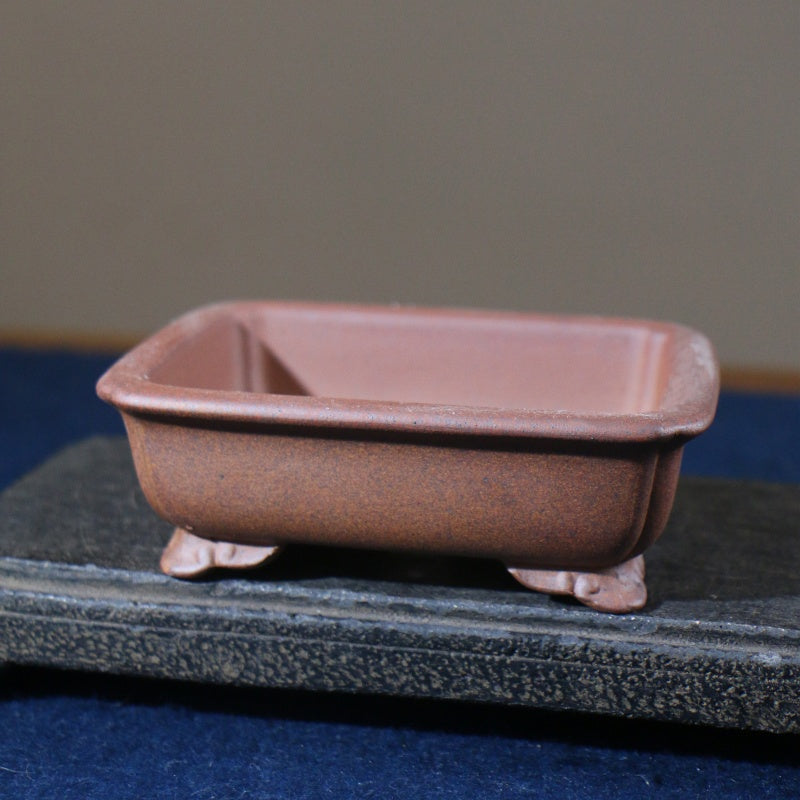 Wood-Fired Hexagonal Planter - Handmade Rectangular Garden Pot