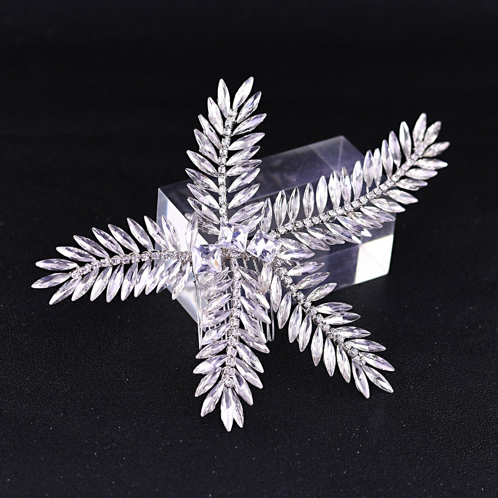 Crystal Hair Comb - 28.5cm Handmade Accessory