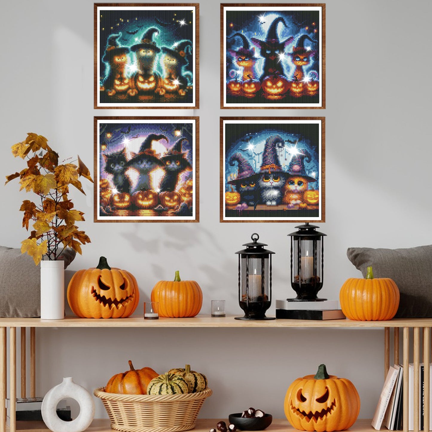 Halloween Diamond Painting Kit - 4 Pack