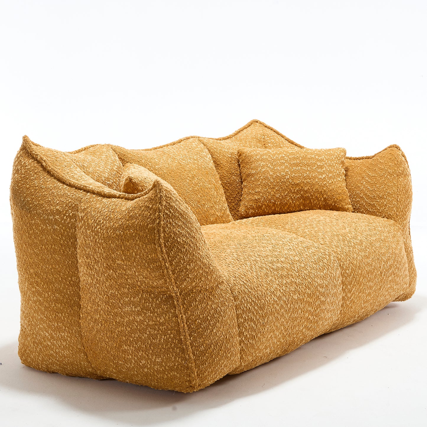 Yellow Beanbag Chair with Foam Core for Comfort & Relaxation