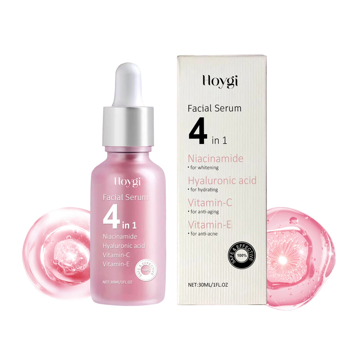 4-in-1 Moisturizing Facial Essence with Hyaluronic Acid & Vitamin E - 30ml