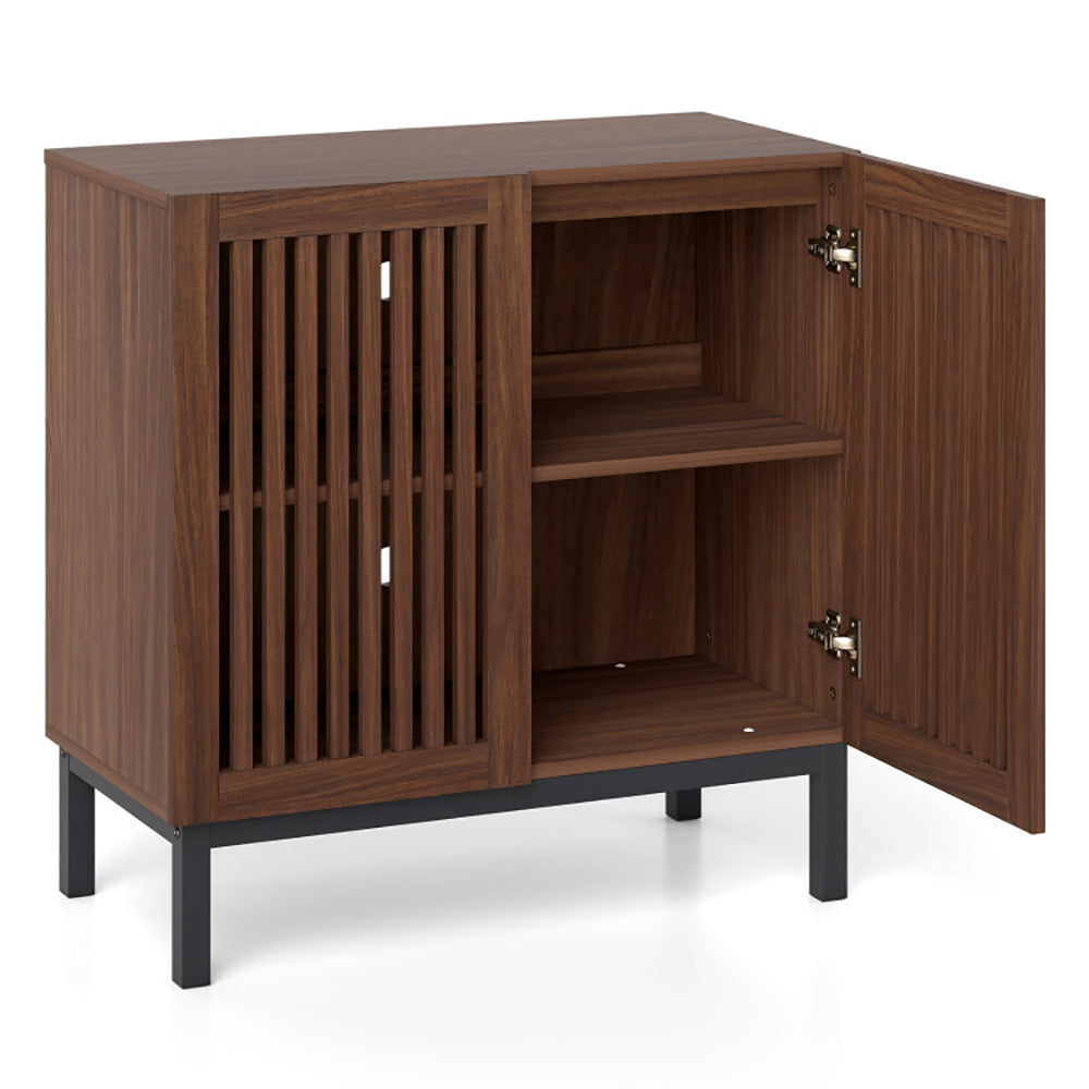 Buffet Cabinet With Storage 32 Inch Wooden Sideboard Coffee Bar