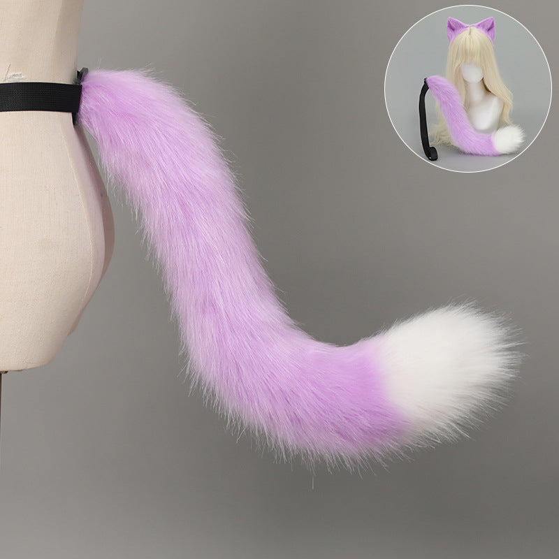 Cat Ear Headband and Tail Set - Plush, Trendy Cat Costume Accessory