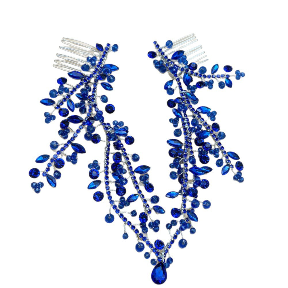 Handmade Forehead Hair Comb Pendant with Rhinestones – Multiple Colors