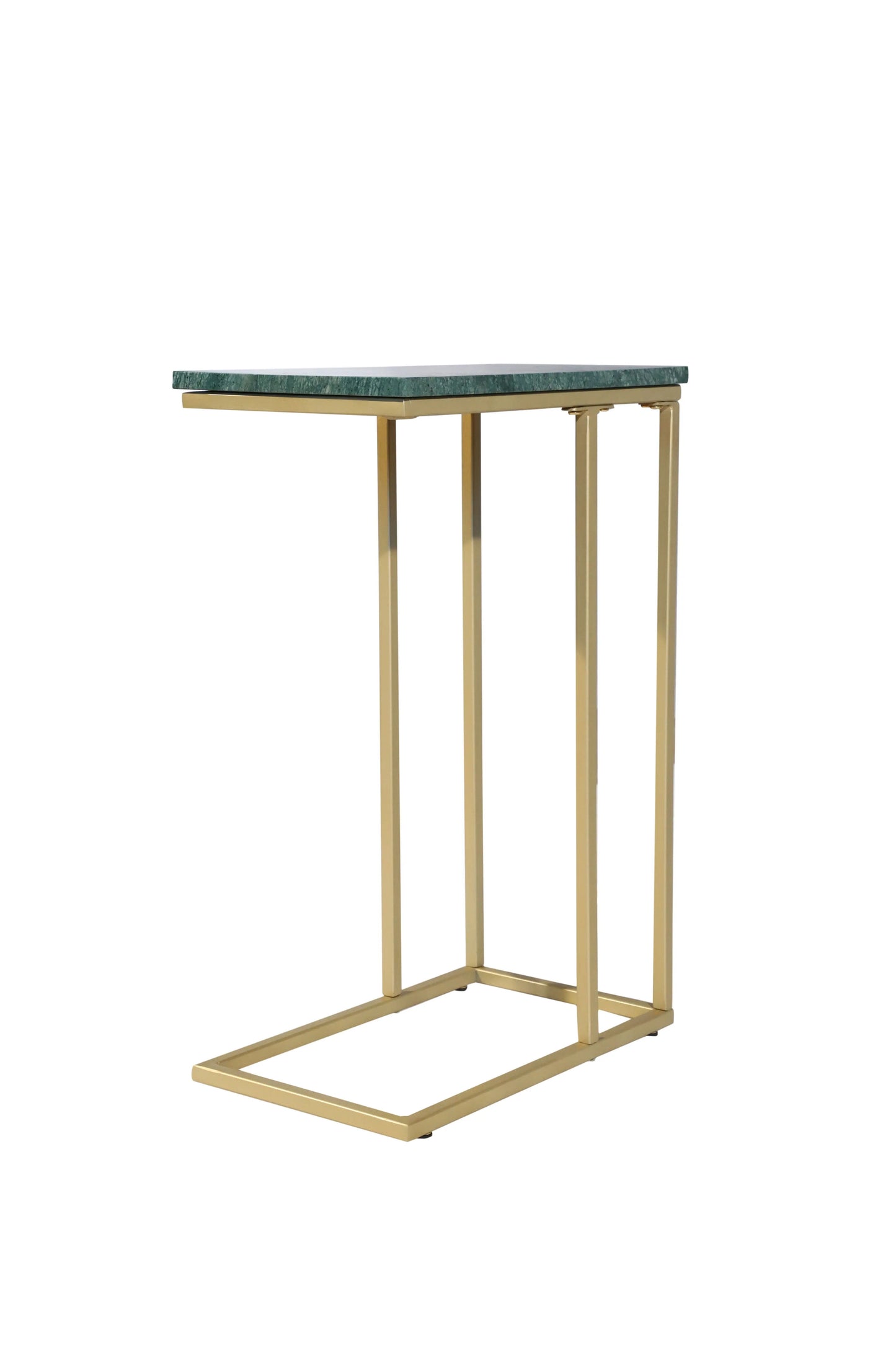 Marble C Table For Living Room Set Of 1 With Metal Frame-24 Inch