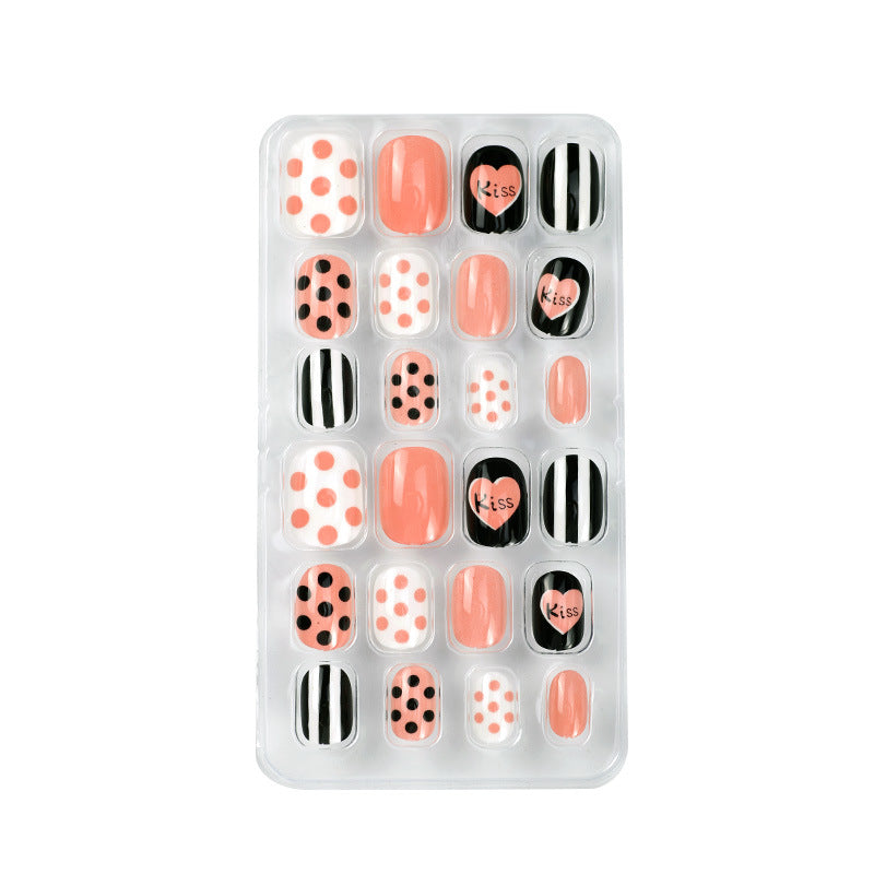 Children's Nail Art Stickers Patch Set - 24-Piece Kids Nail Tips