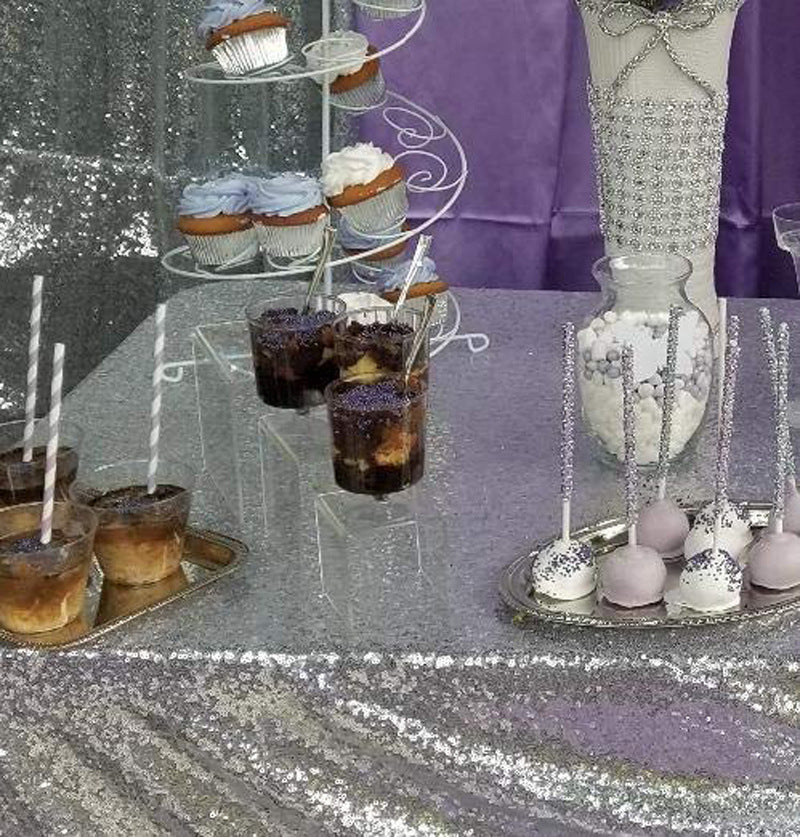 6-Piece Transparent Acrylic Jewelry Display Stand Set - Square Tiered Showcases