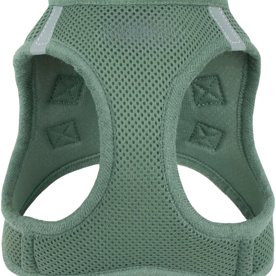 Adjustable Moss Green Dog Harness Medium - Reflective Pet Vest for Walks