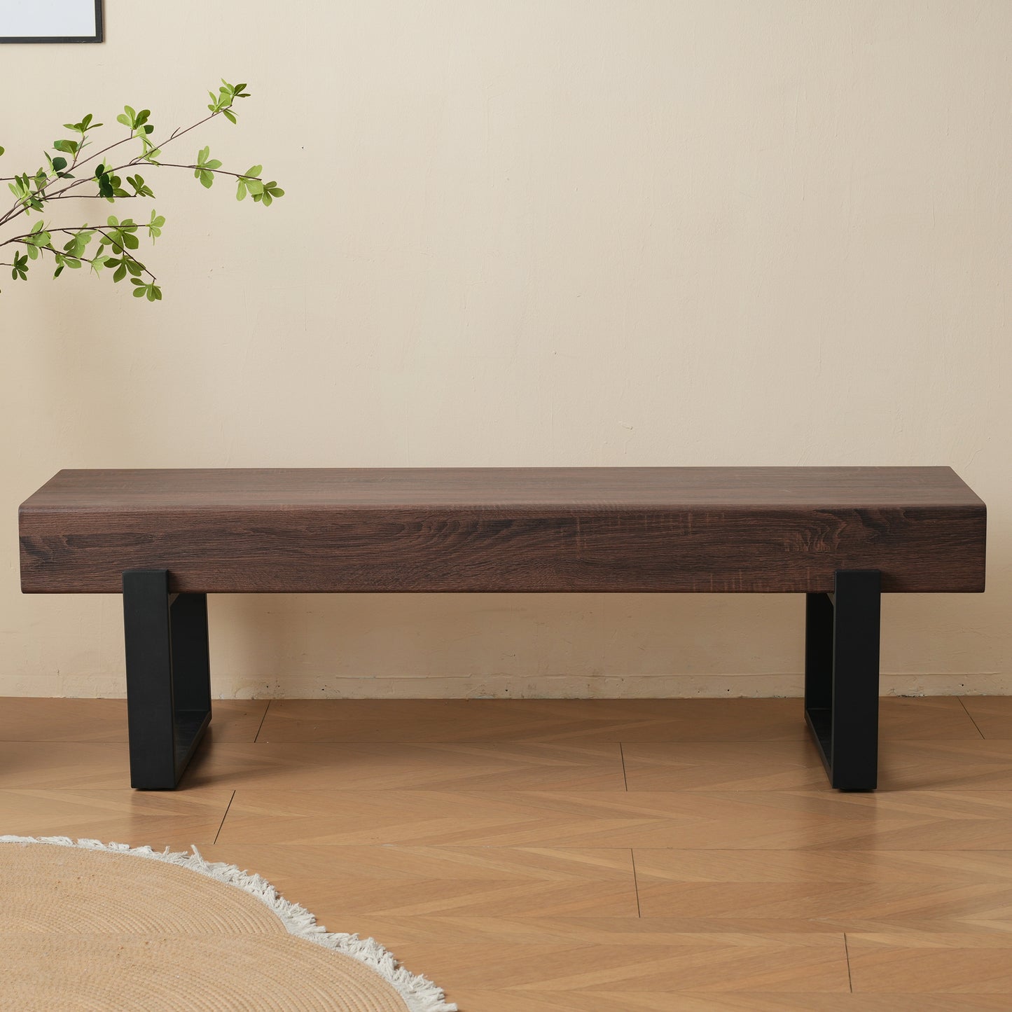 59 Dining Bench, Farmhouse Indoor Kitchen Table Benches, Bed